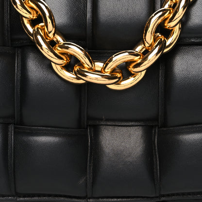 Bottega Veneta Lambskin Maxi Intreccio Padded Chain Cassette Crossbody Bag Black 7 of 13
