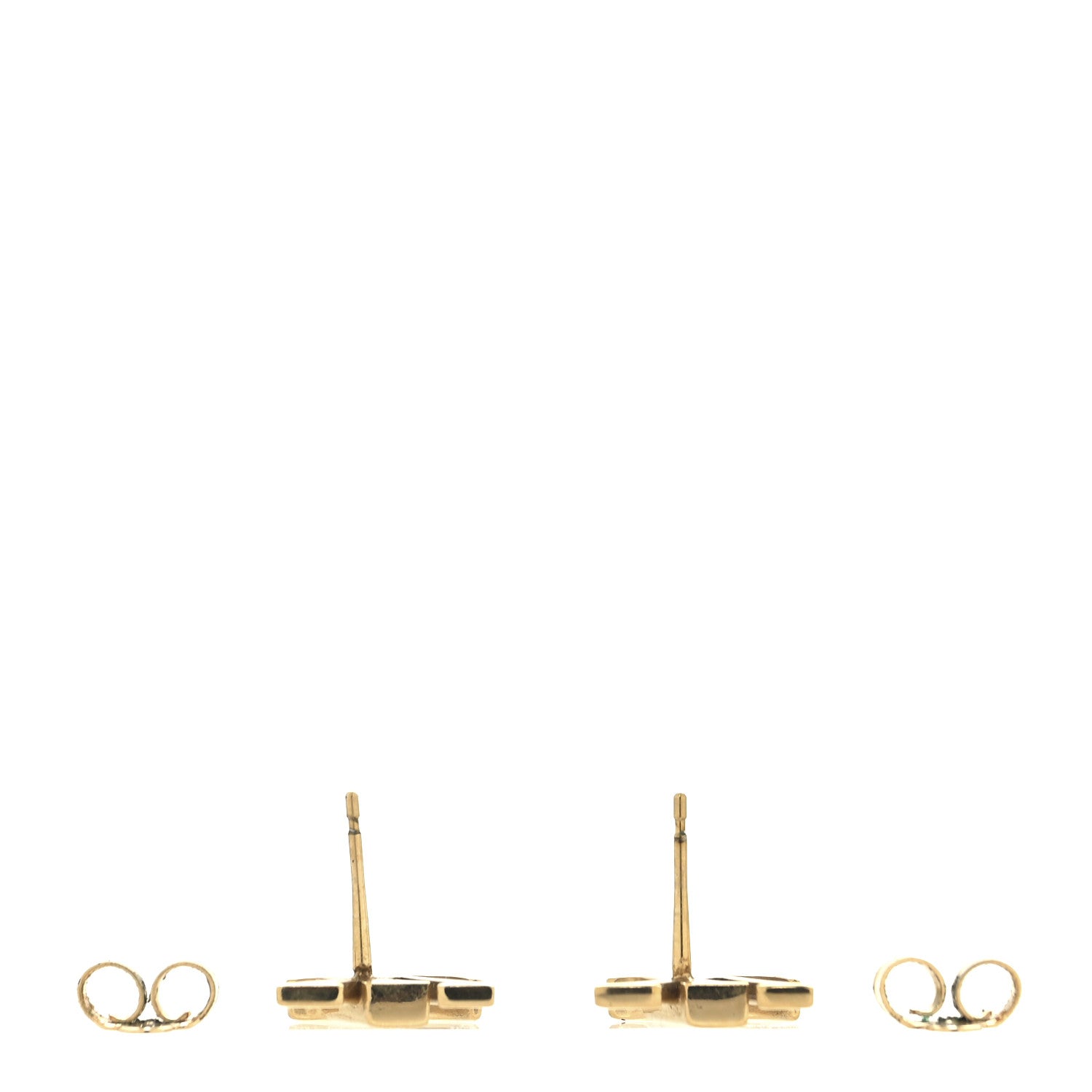 Louis Vuitton Metal LV Iconic Earrings Gold 3 of 4