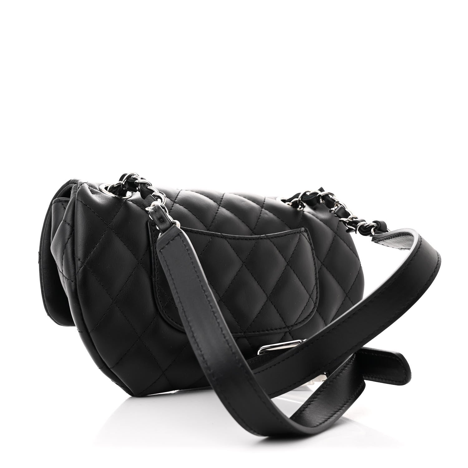 Chanel Calfskin Quilted CC Uniform Flap Belt Bag Black 3 of 11
