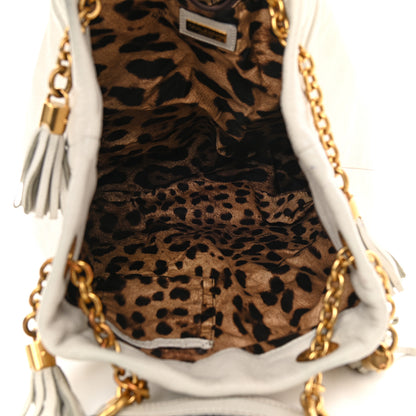 Dolce & Gabbana Calfskin Chain Tote Off White 12 of 14