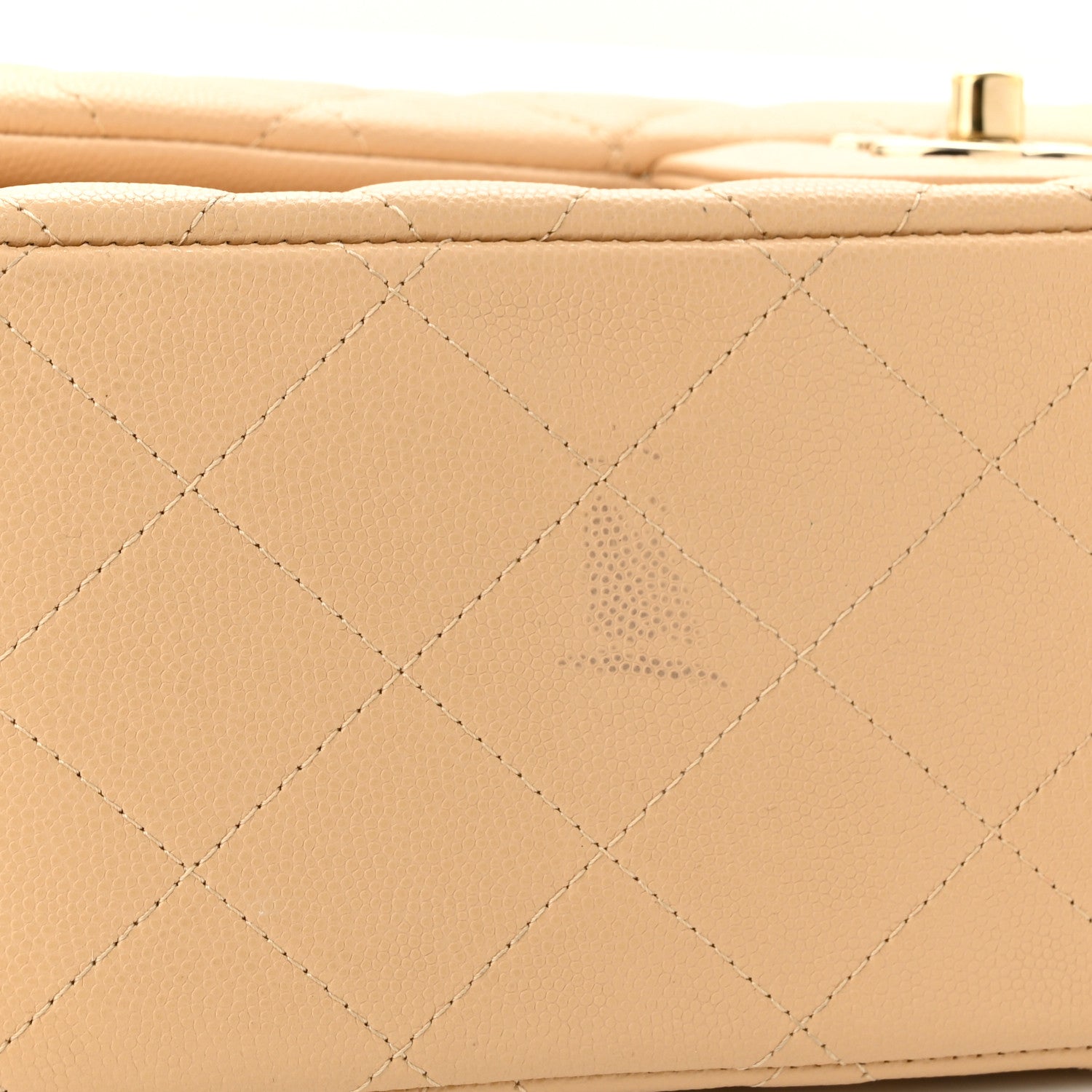 Chanel Caviar Quilted Jumbo Double Flap Light Beige 11 of 16