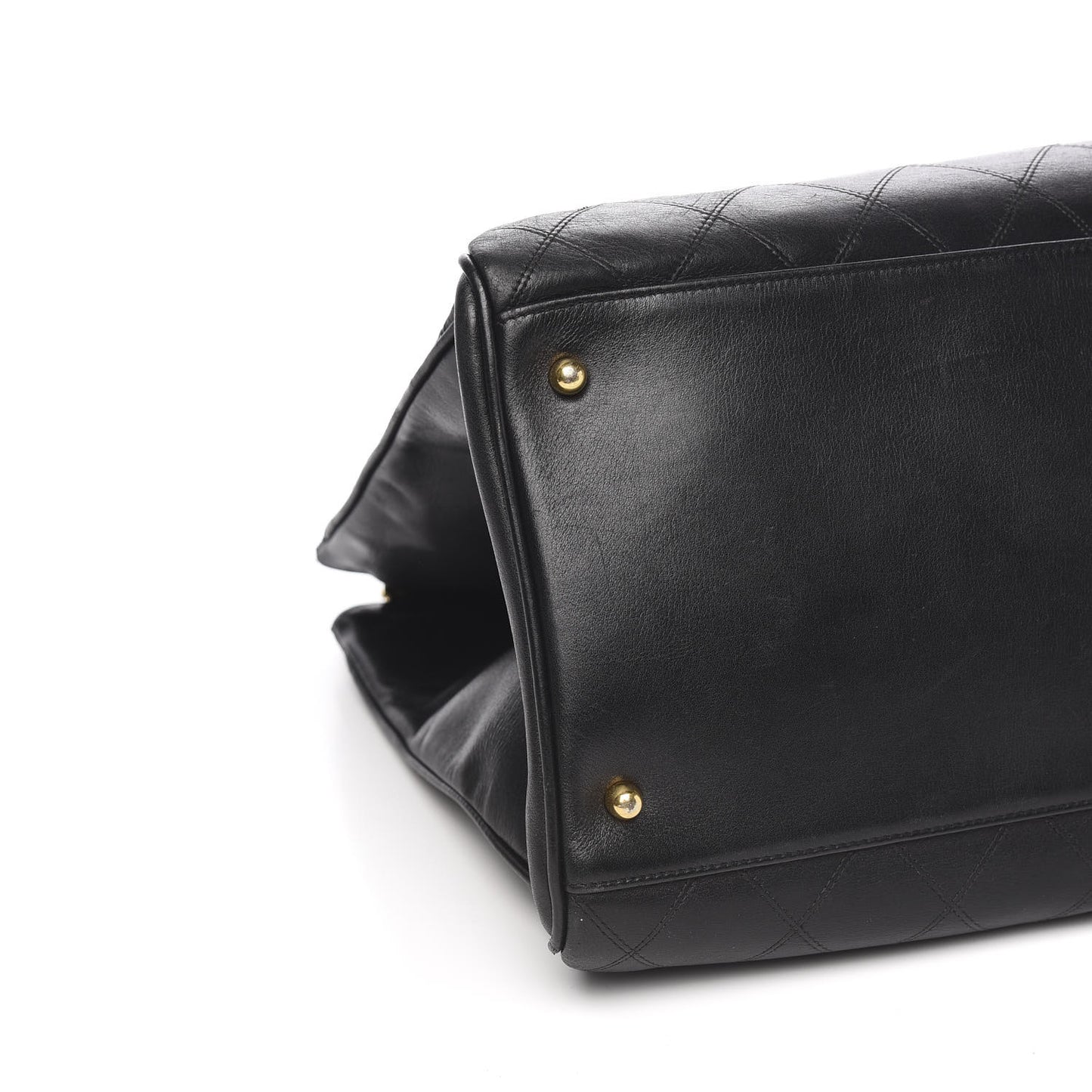 Calfskin Stitched XL Weekender Black
