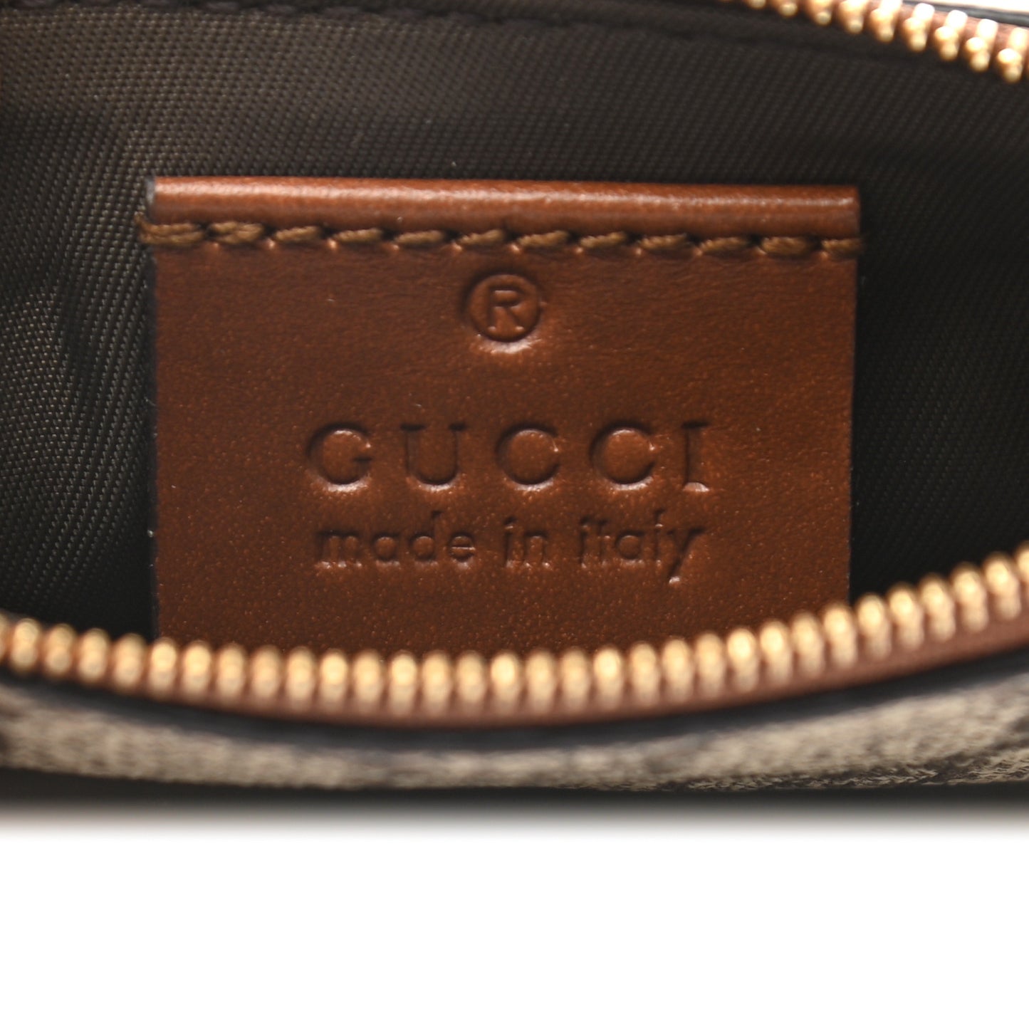 GG Supreme Monogram Key Case Brown