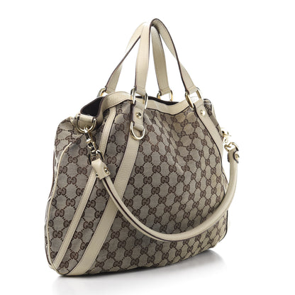 Gucci Monogram Medium Abbey Convertible Tote Off White 2 of 13