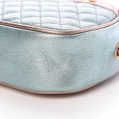 Gucci Laminated Nappa Trapuntata Mini Zumi Dome Shoulder Bag Rosa Lago Rame 10 of 11