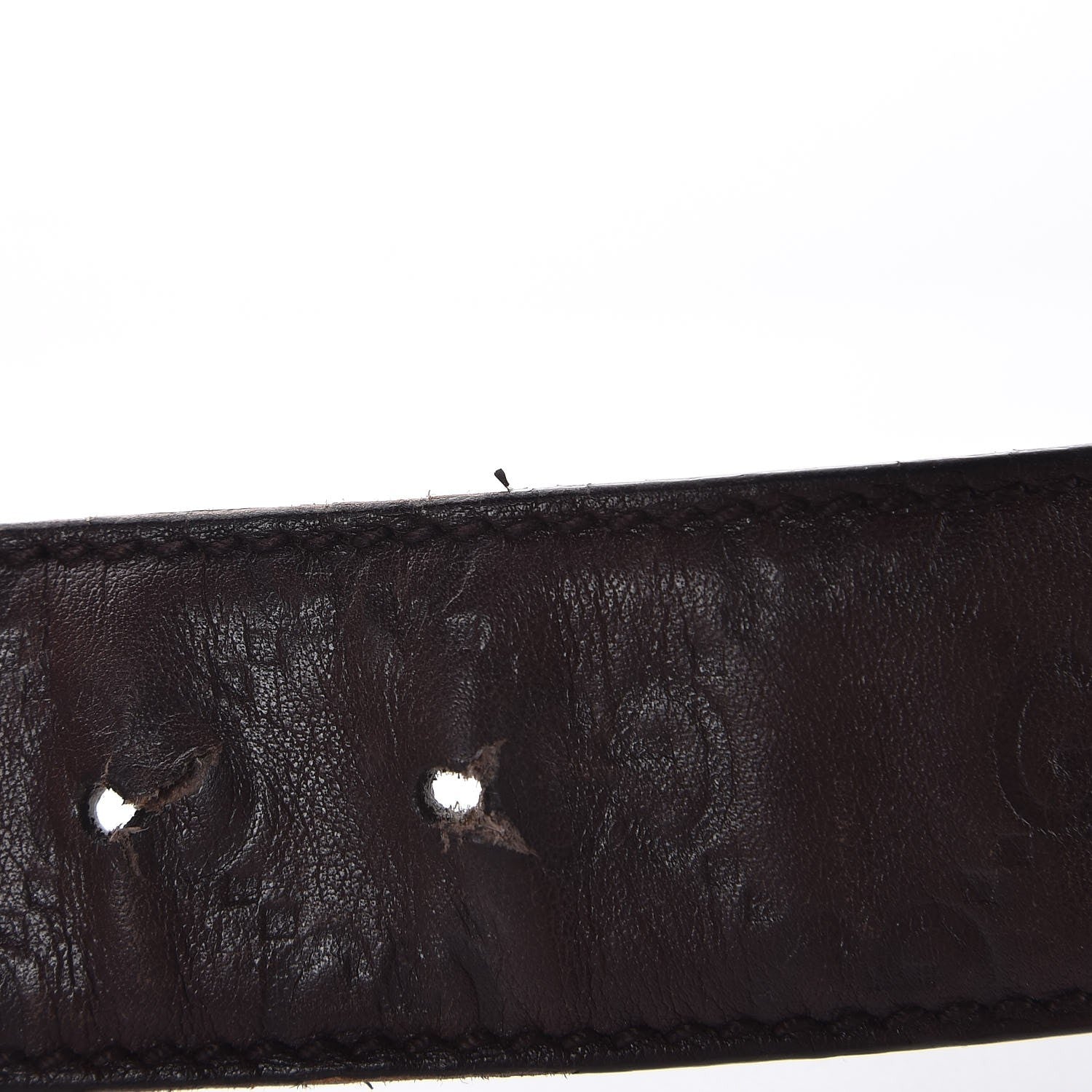 Gucci Guccissima Signature Interlocking G 40mm Belt 80 32 Dark Brown 12 of 13