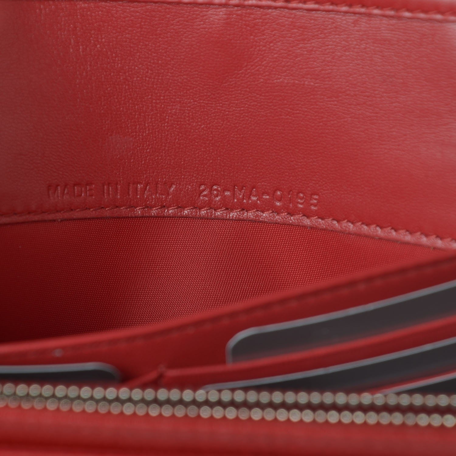 Christian Dior Grained Calfskin Diorama Croisiere Chain Wallet Rouge Vif 7 of 10