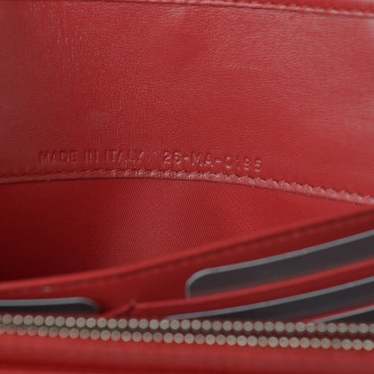 Christian Dior Grained Calfskin Diorama Croisiere Chain Wallet Rouge Vif 7 of 10