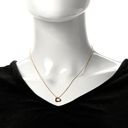 Tiffany 18K Rose Gold 11mm Elsa Peretti Open Heart Pendant Necklace 2 of 8
