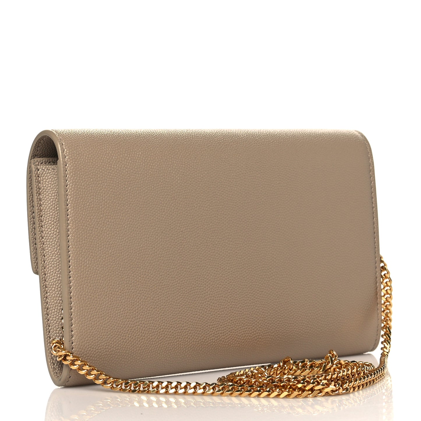 Grain De Poudre Monogram Uptown Chain Wallet Dark Beige