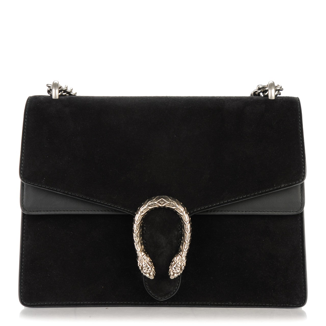 Gucci Suede Medium Dionysus Shoulder Bag Black 1 of 8