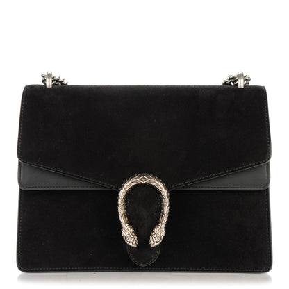 Gucci Suede Medium Dionysus Shoulder Bag Black 1 of 8