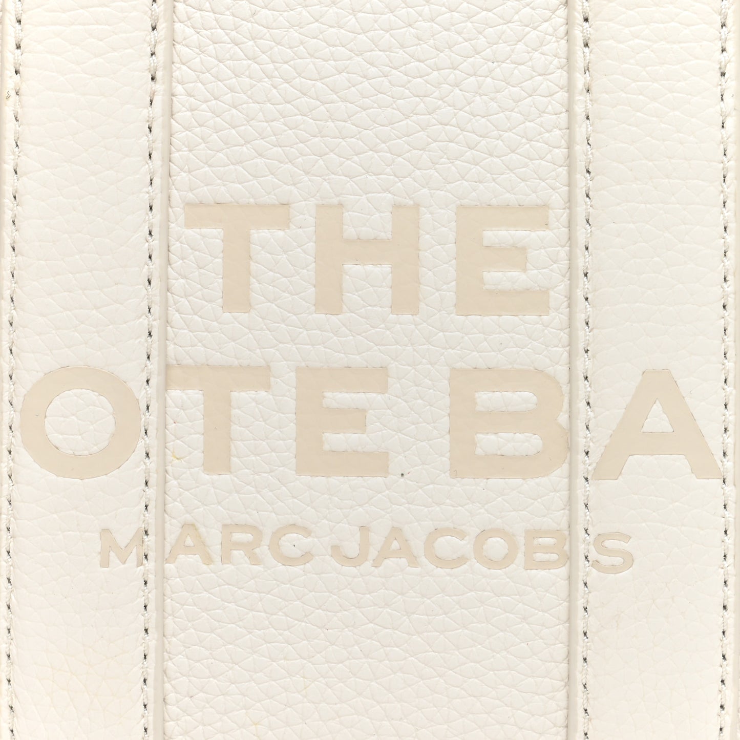 Grained Calfskin Micro The Tote Bag Cotton Silver