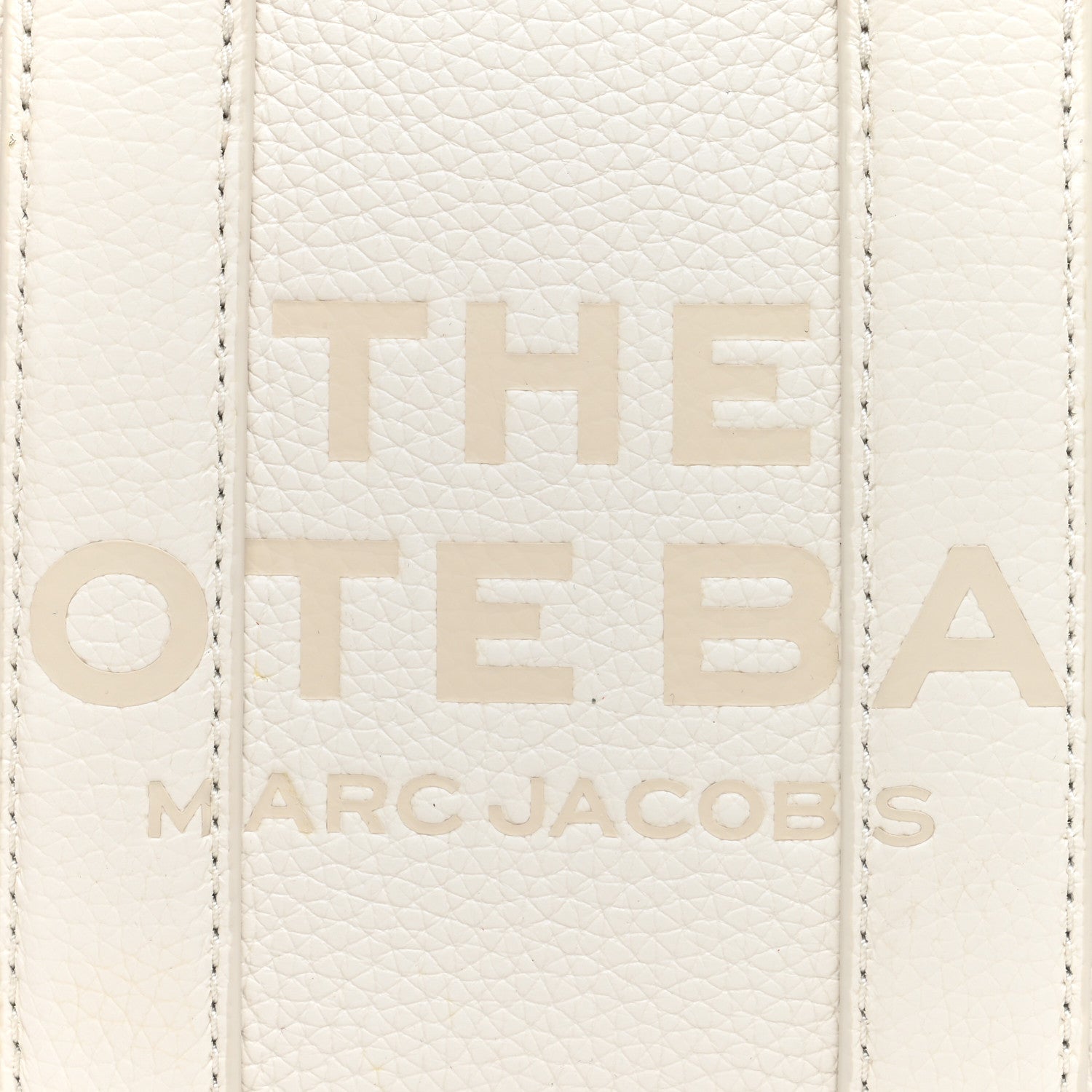 Marc Jacobs Grained Calfskin Micro The Tote Bag Cotton Silver 8 of 10