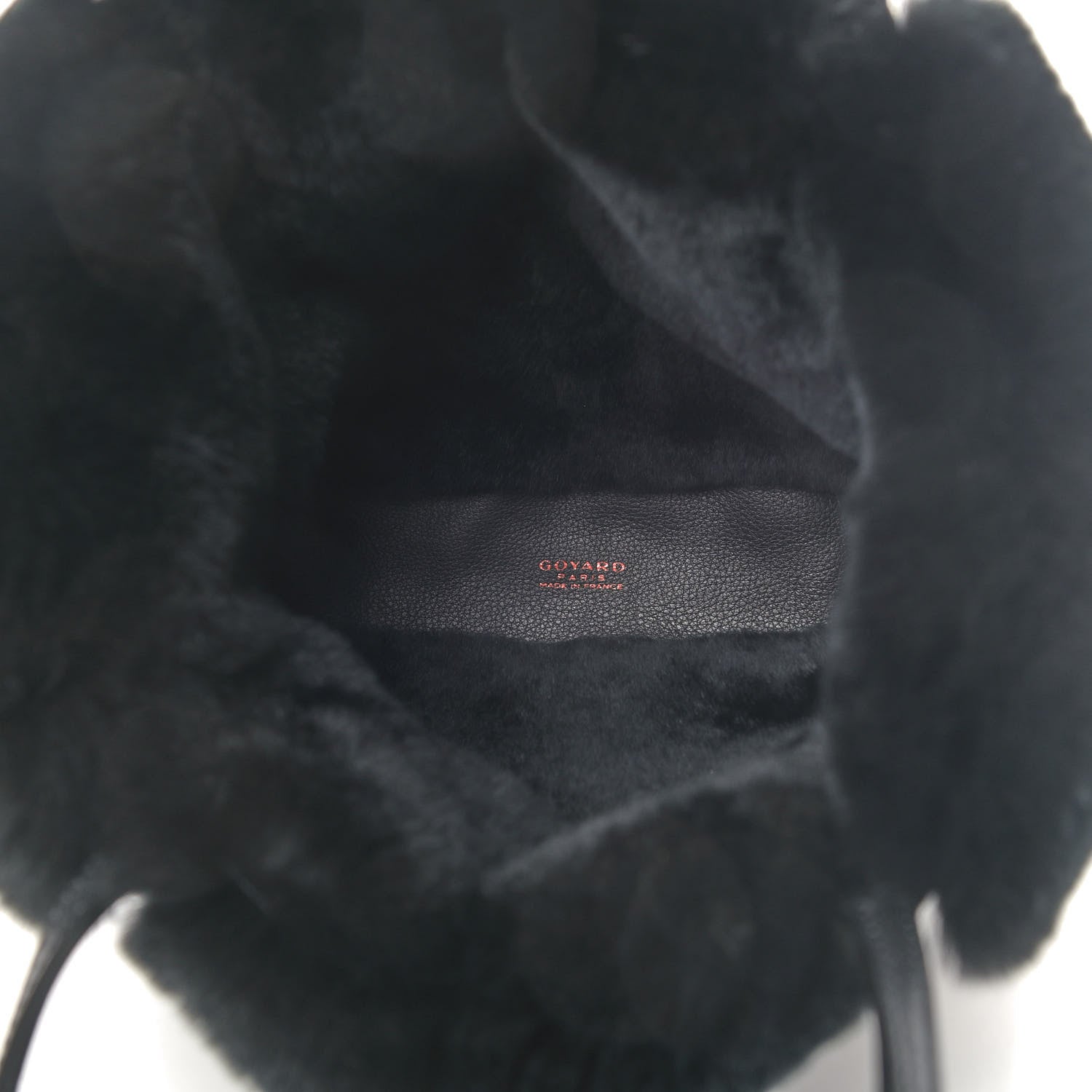 Goyard Goyardine Rabbit Rex Fur Reversible Mini Anjou Black 5 of 5