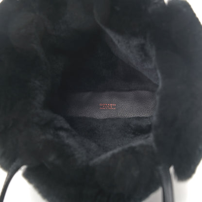 Goyard Goyardine Rabbit Rex Fur Reversible Mini Anjou Black 5 of 5