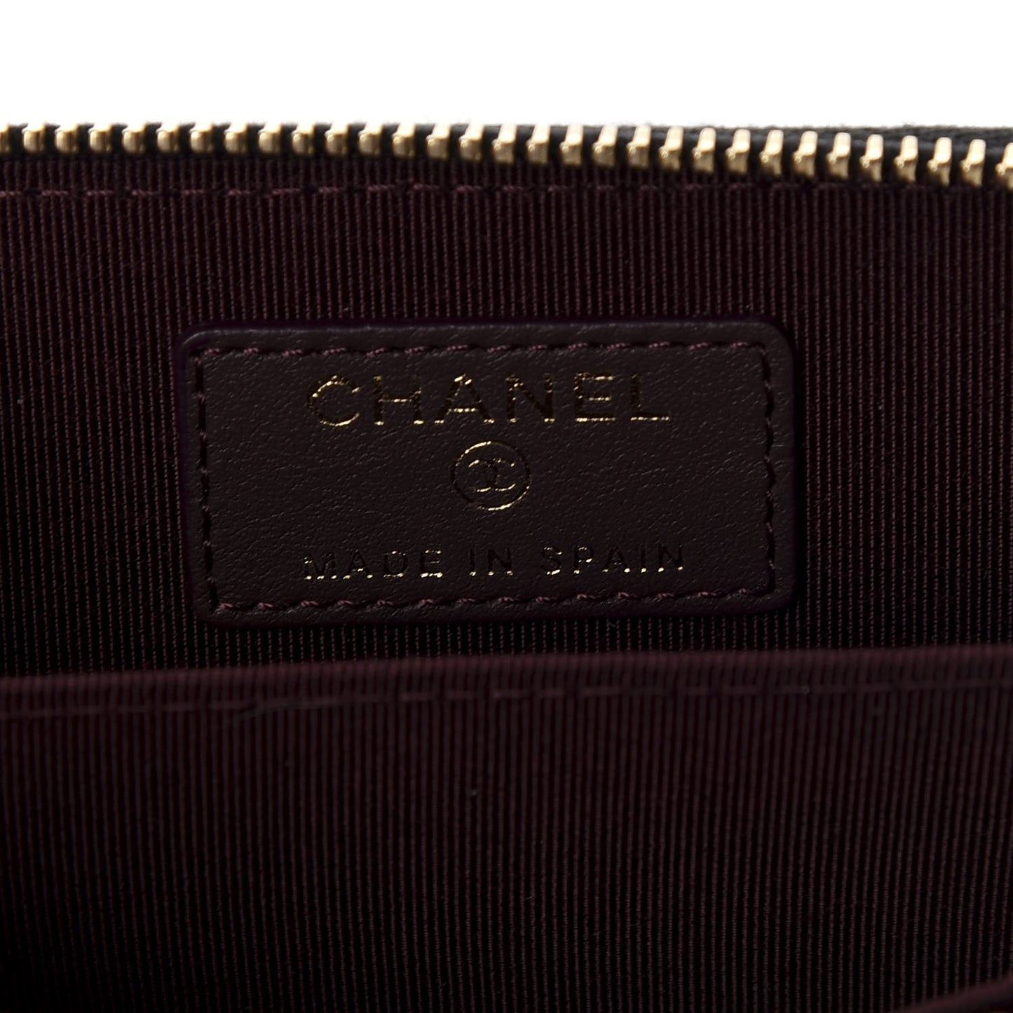 Caviar Quilted Zip Coin Purse Black