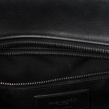 Saint Laurent Sheepskin Matelasse Chevron Large Monogram Shopping Bag Black 13 of 14
