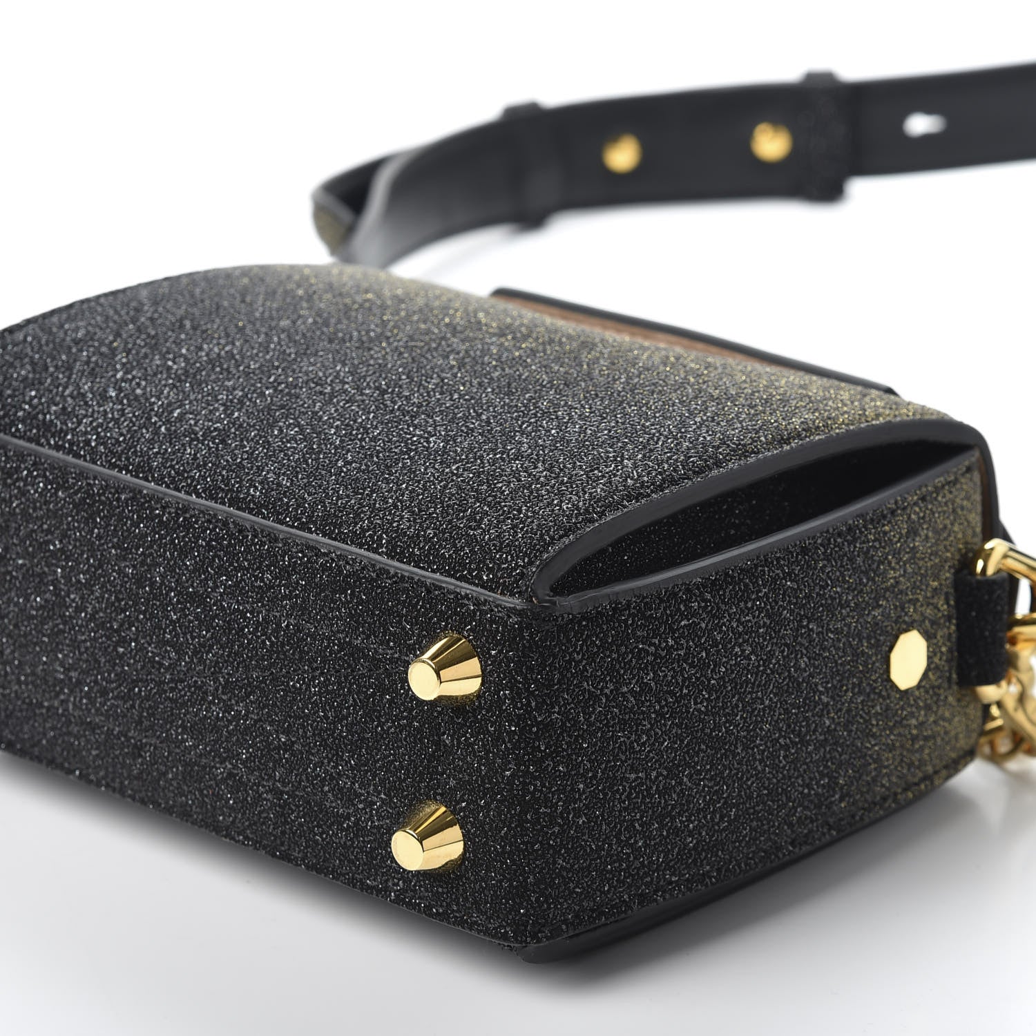 Alexander McQueen Glitter Degrade Box Shoulder Bag 16 Black Gold 7 of 9