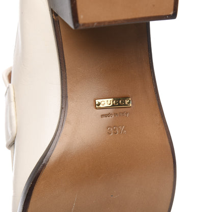 Gucci Malaga Kid Horsebit Loafer Pumps 39.5 White 8 of 10