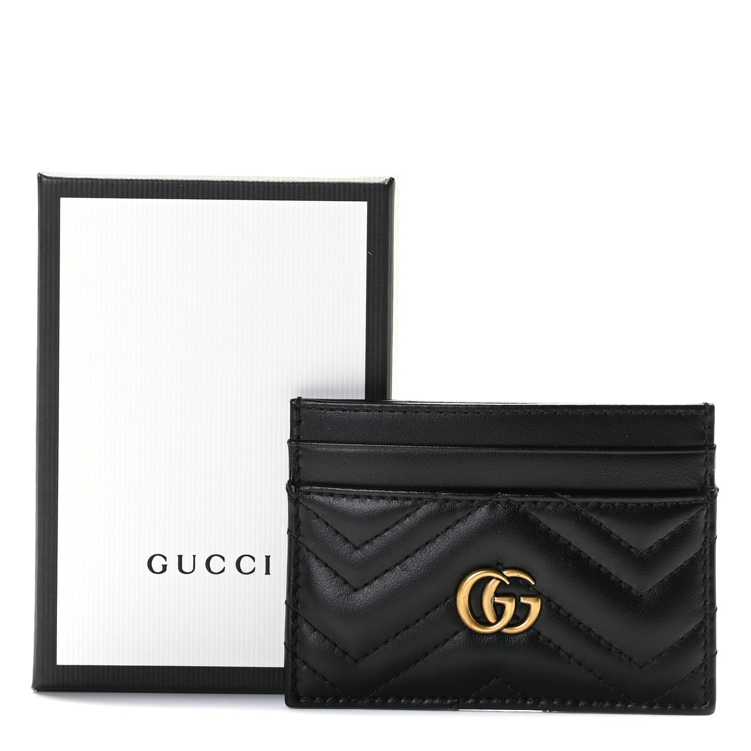 Gucci Calfskin Matelasse GG Marmont Card Holder Black 8 of 8