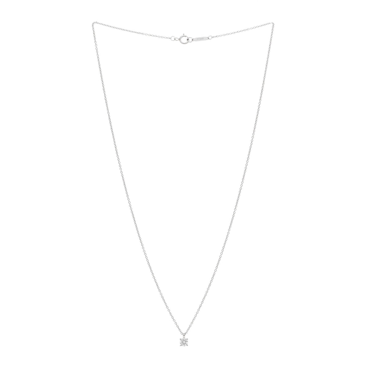 Platinum Diamond .22ct Solitaire Pendant Necklace