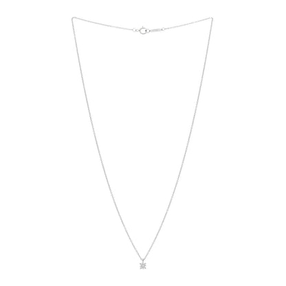 Tiffany Platinum Diamond .22ct Solitaire Pendant Necklace 3 of 4
