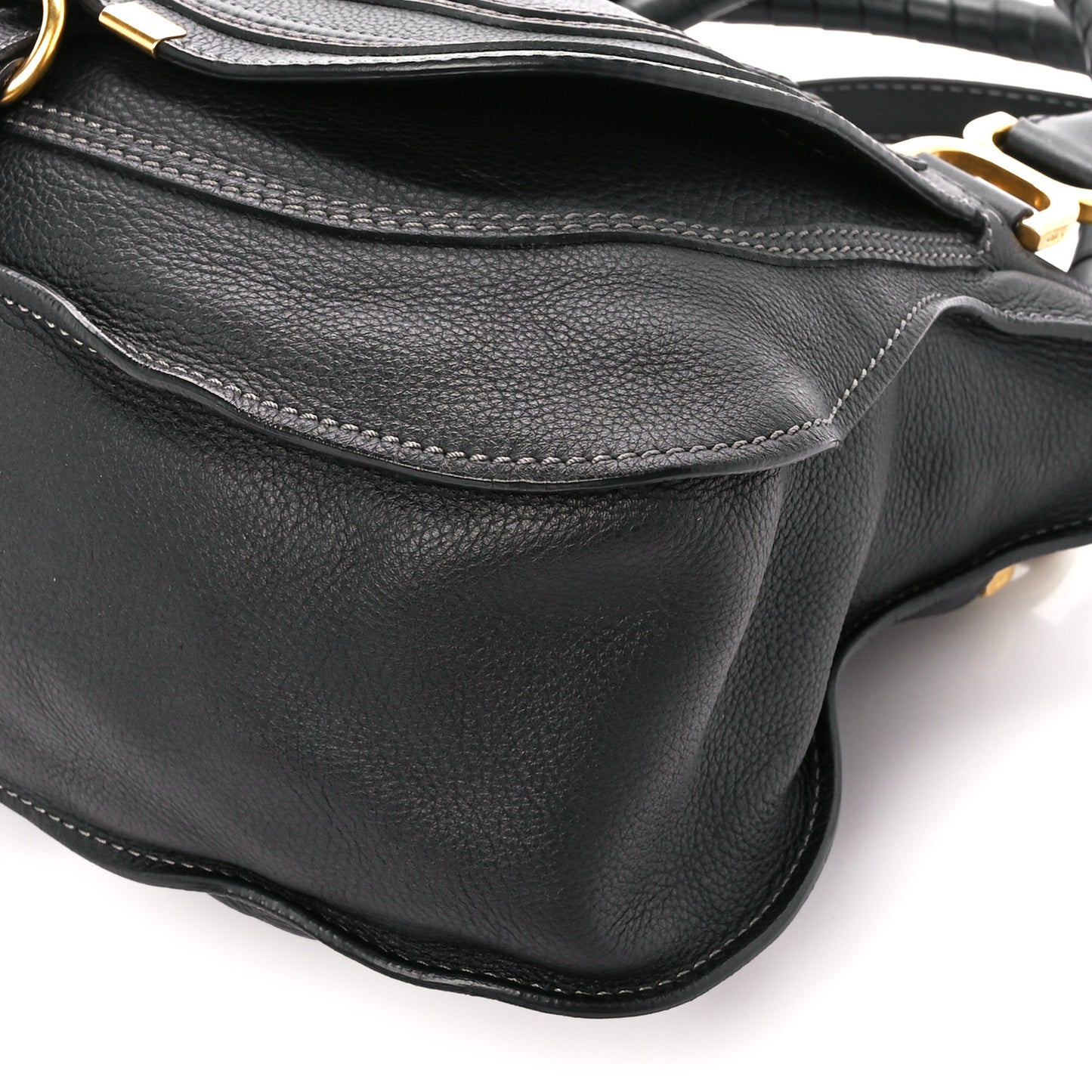 Calfskin Medium Marcie Satchel Black