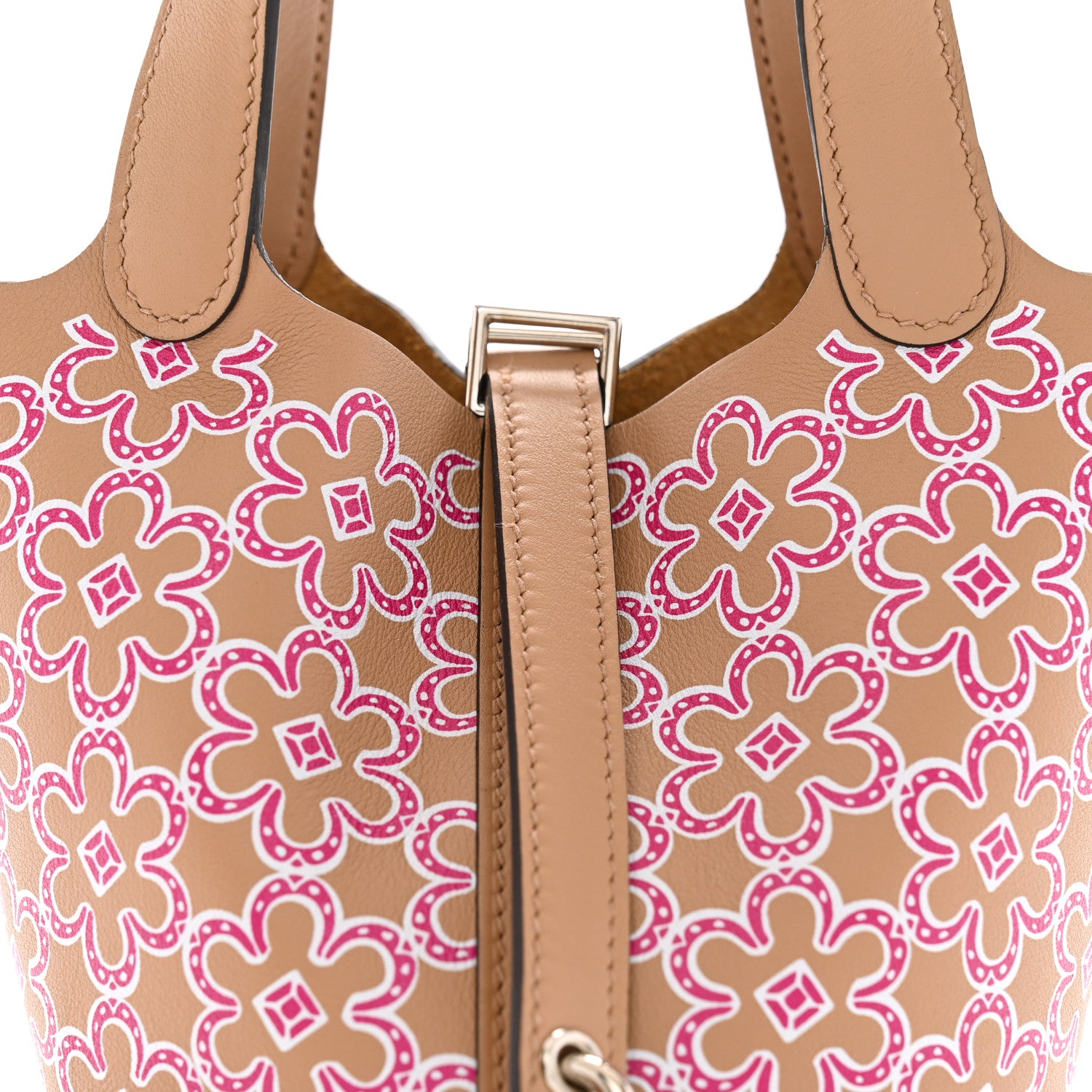 Hermes Swift Micro Lucky Daisy Picotin Lock Chai Rose White 8 of 10