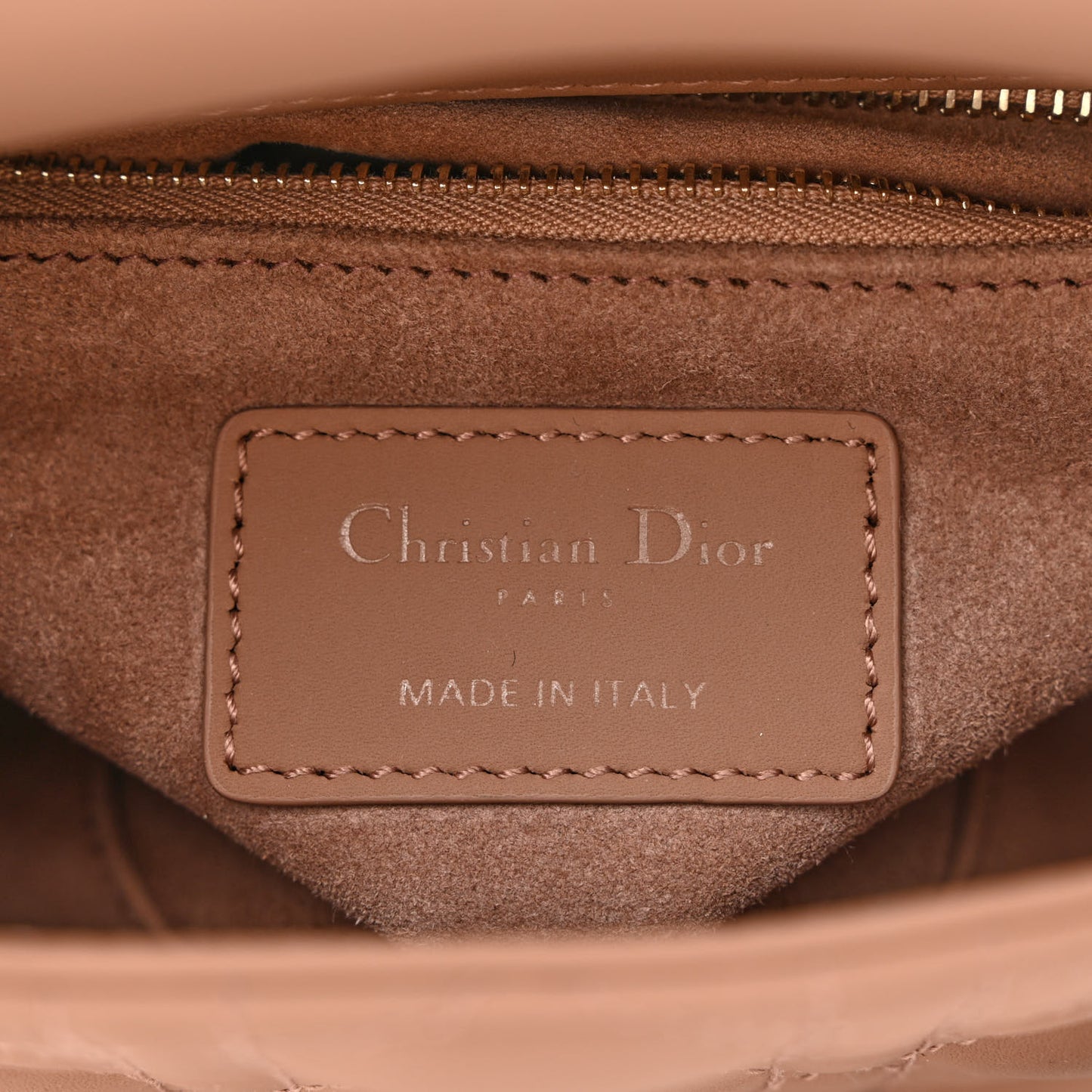 Ultra Matte Calfskin Cannage Mini Lady Dior Light Beige