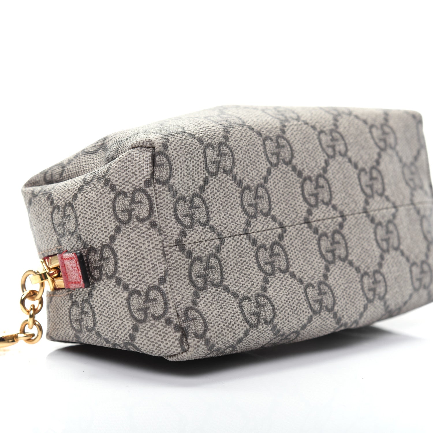 Gucci Soft GG Supreme Monogram Calfskin Small Ophidia Cosmetic Case Beige Ebony Hibiscus Red 6 of 14