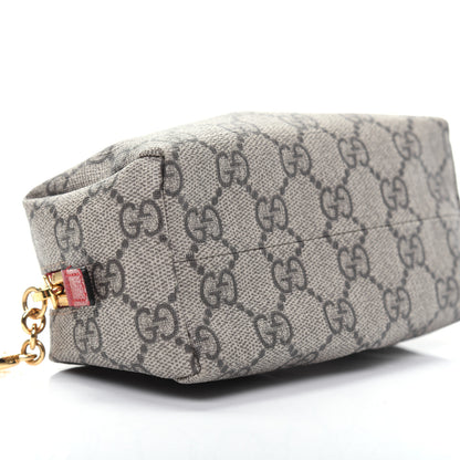 Gucci Soft GG Supreme Monogram Calfskin Small Ophidia Cosmetic Case Beige Ebony Hibiscus Red 6 of 14