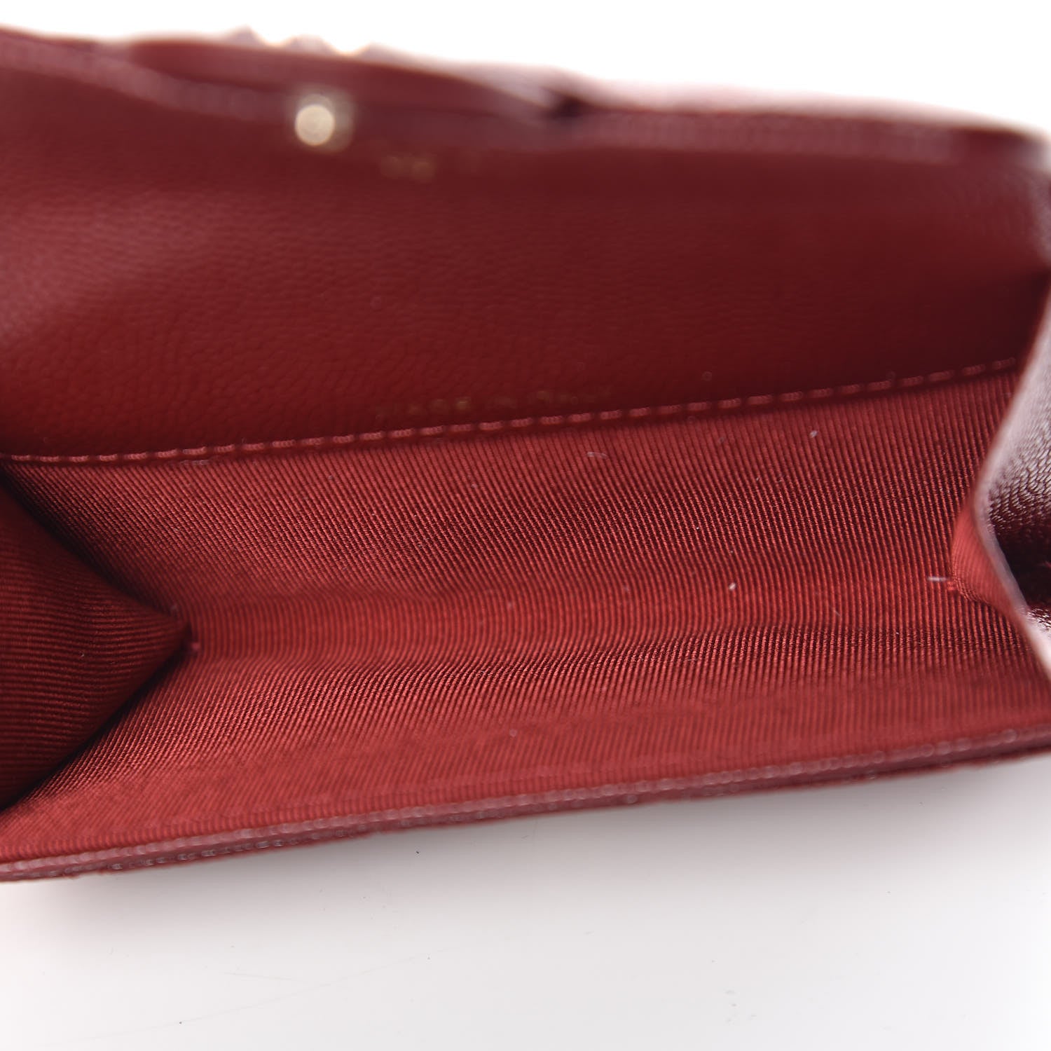 Chanel Iridescent Caviar Quilted Flap Card Holder Burgundy 5 of 9