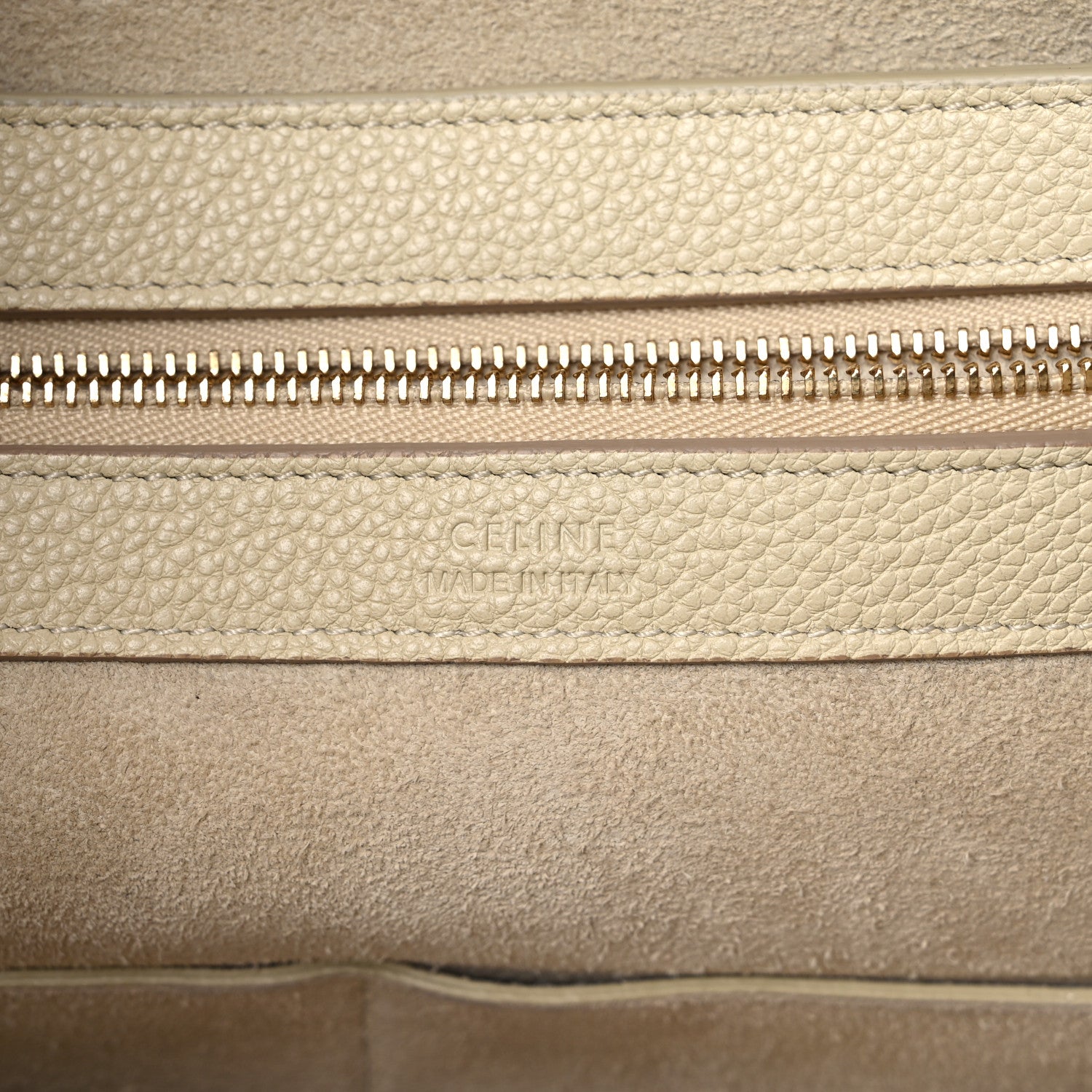Celine Soft Grained Calfskin Small Belt Cabas Phantom Chalk 7 of 16