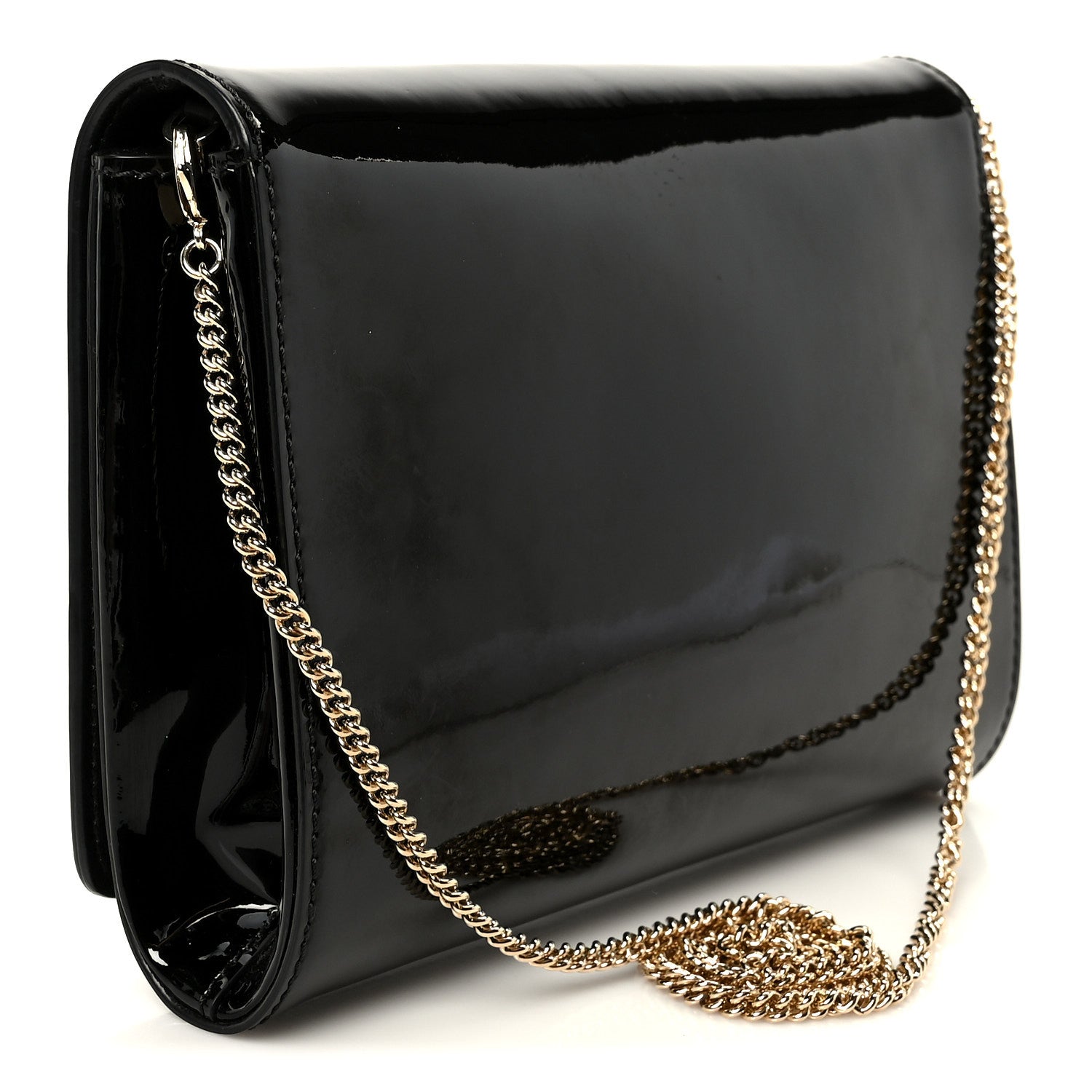 Versace Patent Palazzo Medusa Chain Evening Bag Black 3 of 10