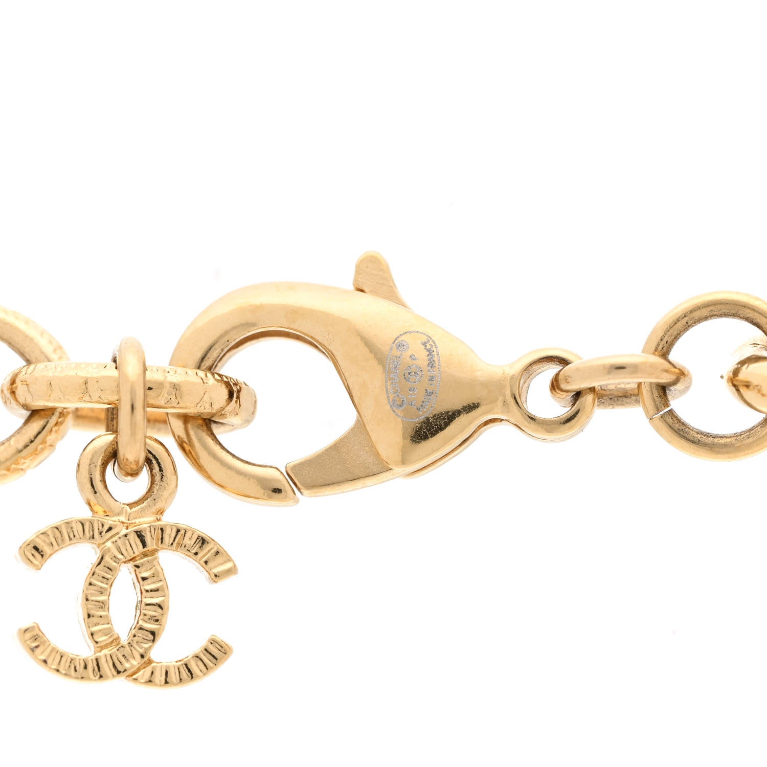 Chanel Resin Love And Clovers Charm Necklace Gold Multicolor 4 of 5
