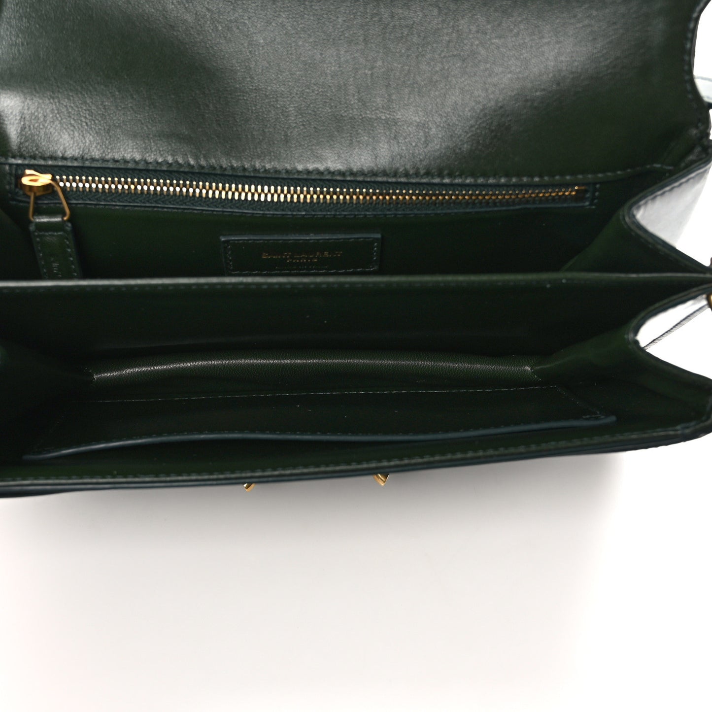Smooth Calfskin Le Maillon Satchel Vert Fonce