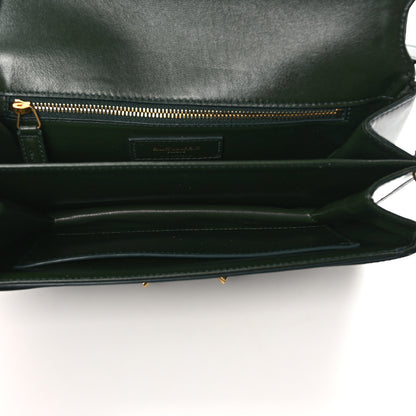 Saint Laurent Smooth Calfskin Le Maillon Satchel Vert Fonce 5 of 8