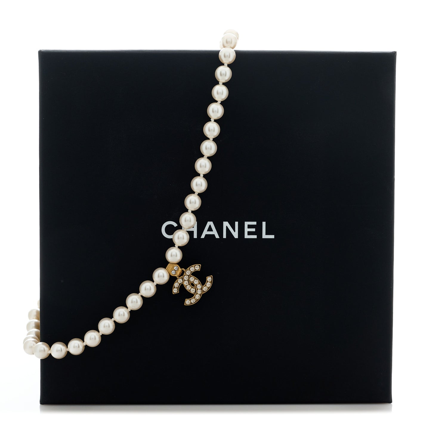 Pearl Crystal CC Choker Necklace