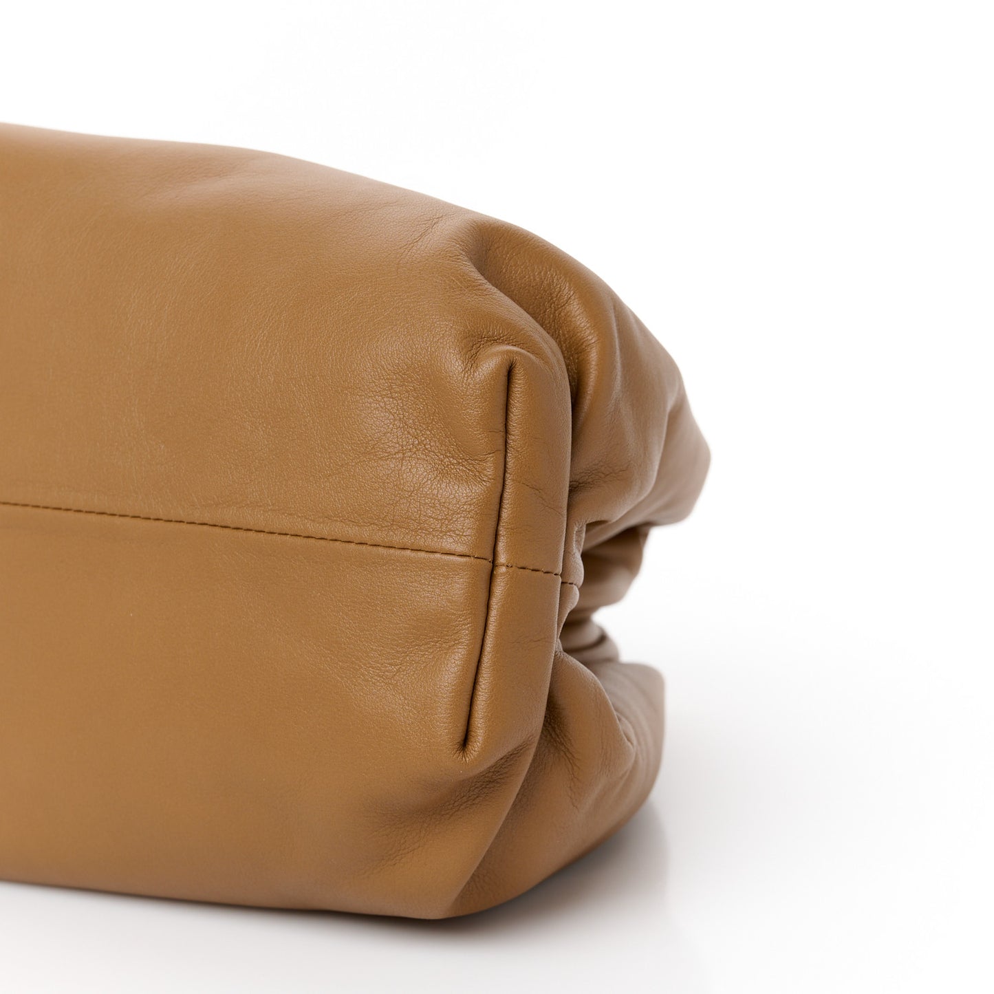Smooth Butter Calf The Pouch Oversized Clutch Cammello