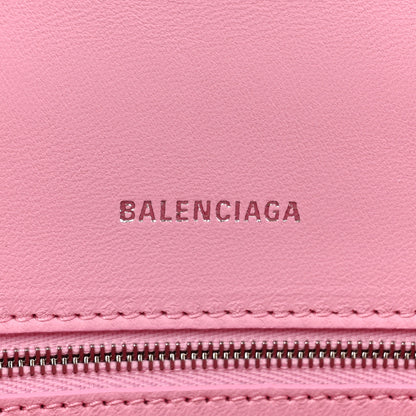 Balenciaga Shiny Calfskin Crocodile Embossed Small Hourglass Top Handle Bag Candy Pink 6 of 14