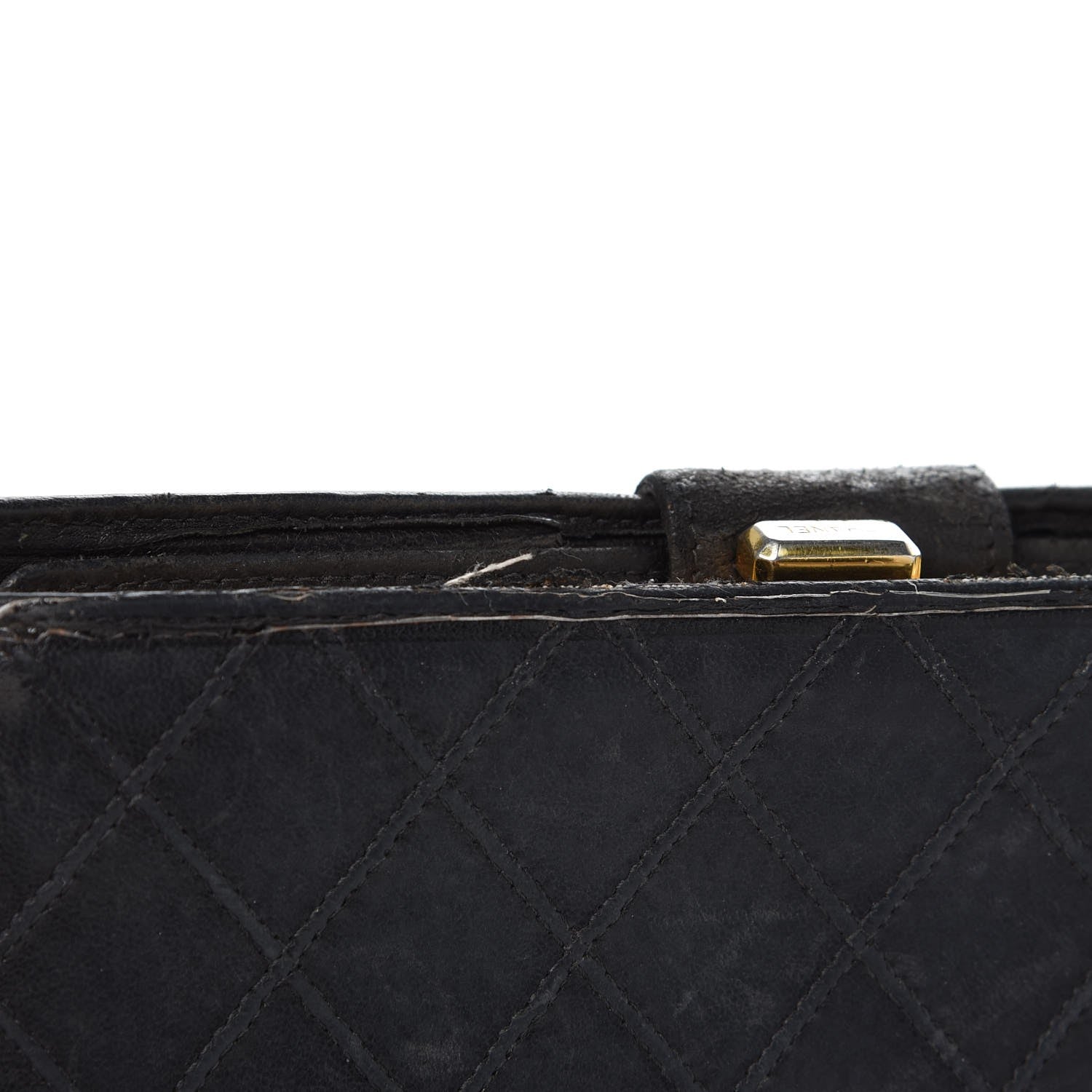 Chanel Lambskin Diamond Stitched French Wallet Black 12 of 22