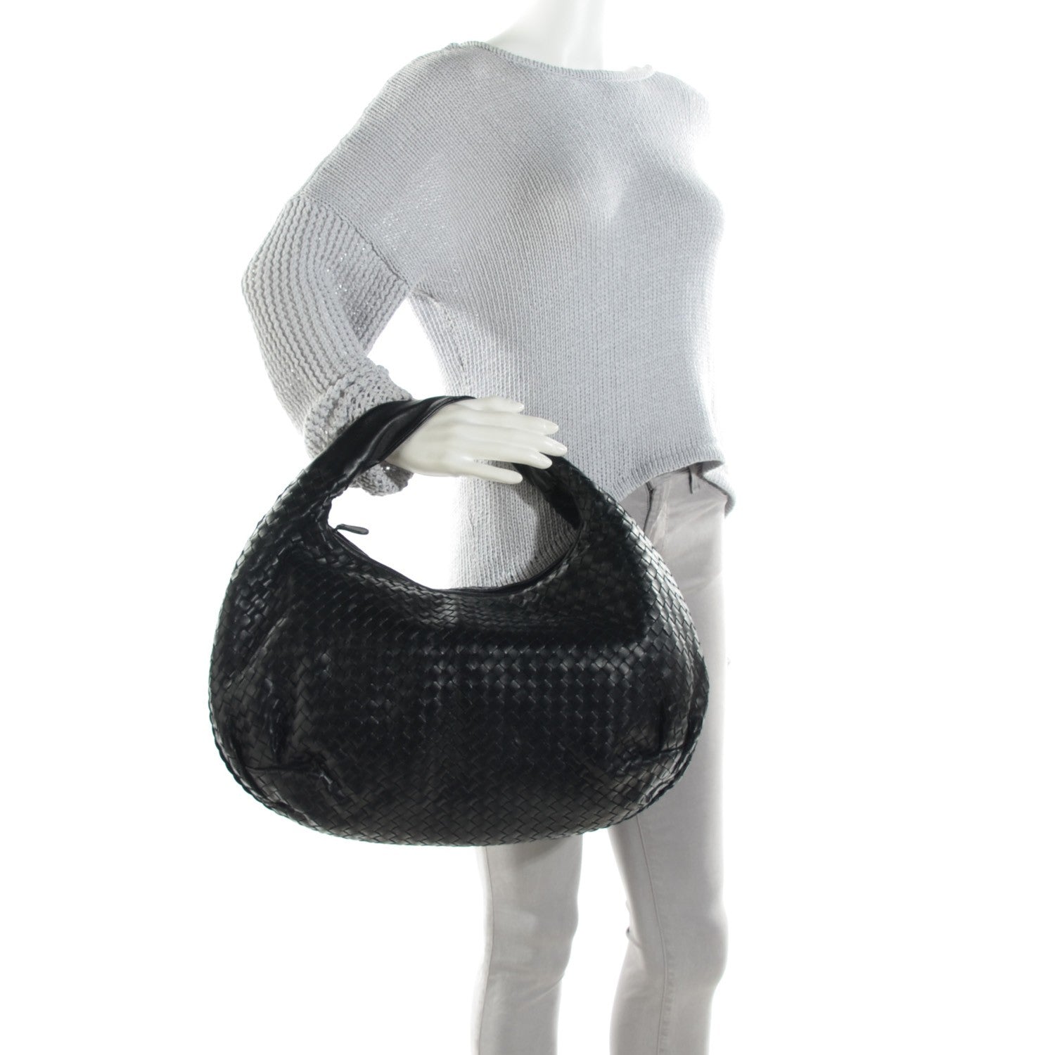 Bottega Veneta Nappa Intrecciato Large Belly Veneta Hobo Nero Black 2 of 8