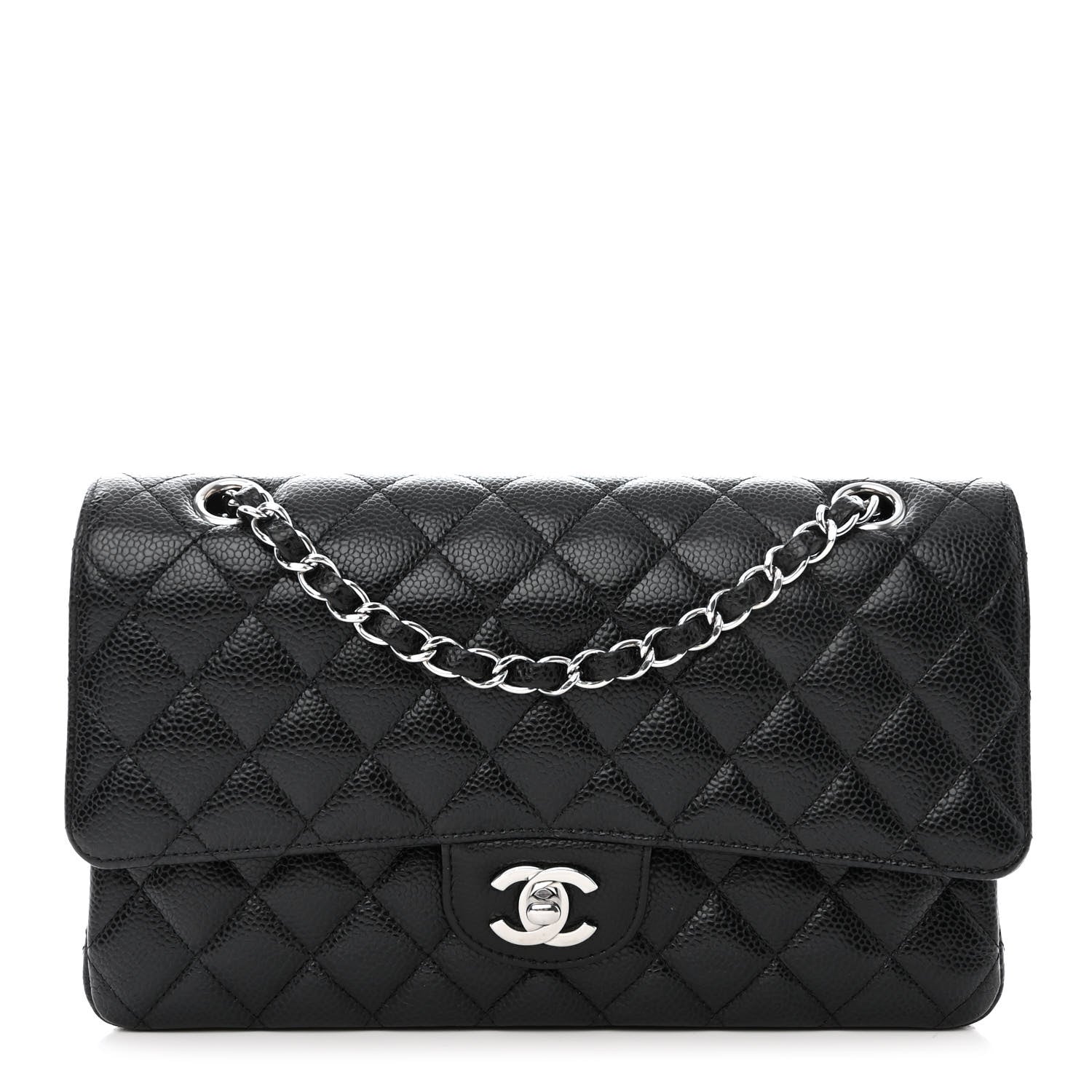 Chanel Caviar Quilted Medium Double Flap Black 1 of 12