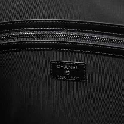 Chanel Aged Calfskin Quilted Large Tassel Cosmetic Case Dark Grey 6 of 8