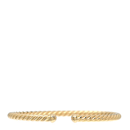 David Yurman 18K Yellow Gold 4mm Cablespira Bracelet 1 of 4