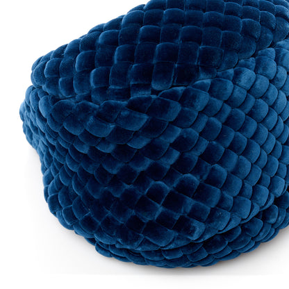 Bottega Veneta Velvet Intreccio Padded Mini Jodie Blue 9 of 12