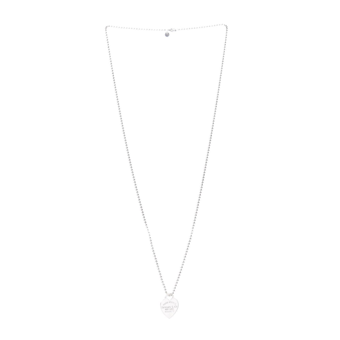 Sterling Silver Long Return to Tiffany Heart Pendant Necklace