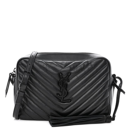 Saint Laurent Calfskin Matelasse Monogram Monochrome Lou Camera Bag Black Sold: 50 1 of 14