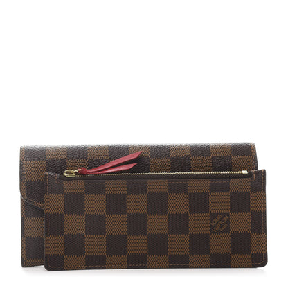 Louis Vuitton Damier Ebene Josephine Wallet Red 2 of 13